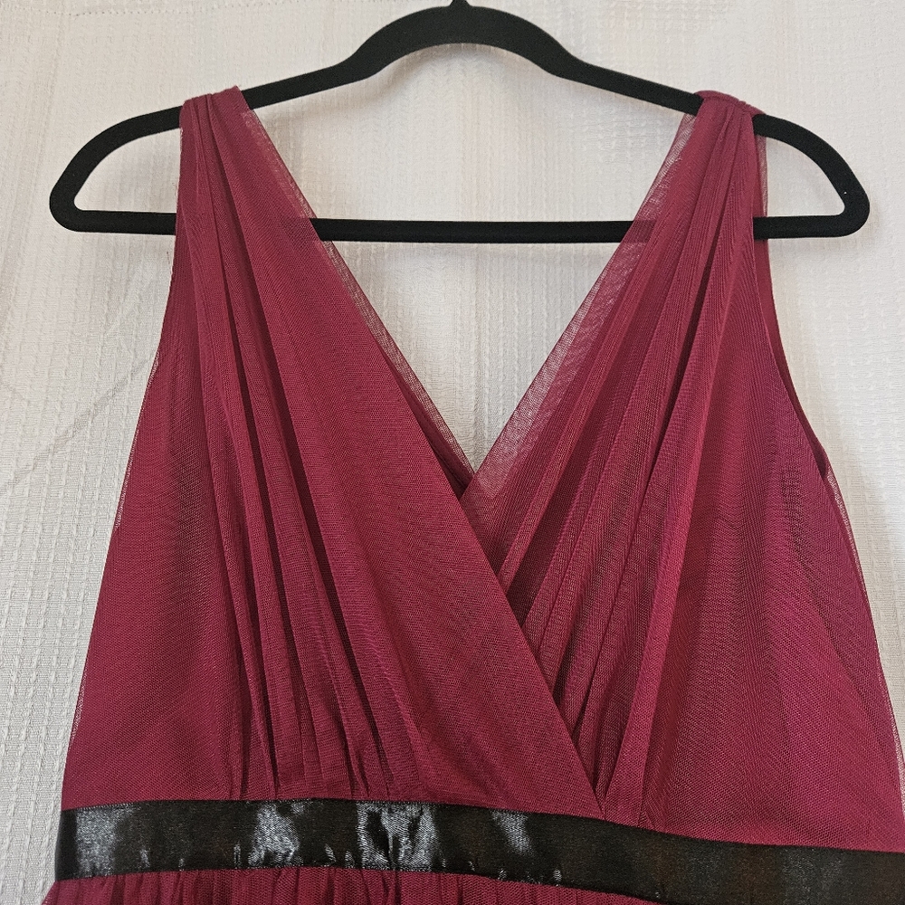 Elegant Raspberry Pink Tulle Dress - Picture 6 of 10